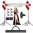 thumbnail image 2 of MSKIRA Photography Backdrop Stand Adjustable Background Support System 2 of 12