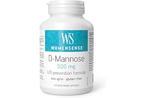 WomenSense D Mannose 500 mg, 120 Vegetarian Capsules, 2000 mg Daily Serving, Helps Prevent Recurring UTIs, Targets & Naturall