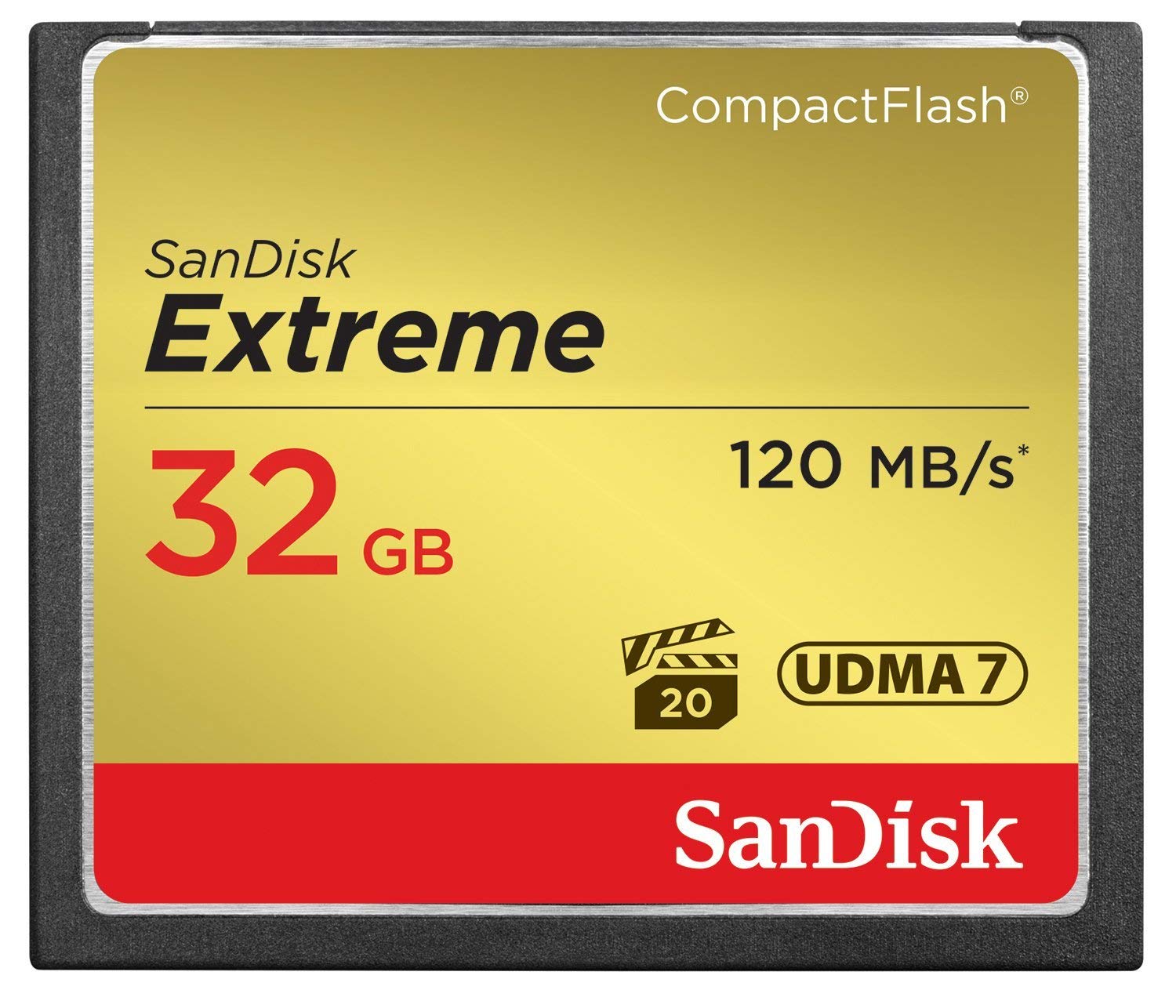 SanDisk SDCFXS-032G-X46 Extreme CompactFlash UDMA7 Memory Card up to 120 MB/s read - 32 GB