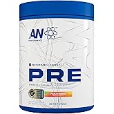 AN Performance Pre-Workout Powder Supplement for Men & Women | Energy Drink Mix with 300mg Caffeine + Beta Alanine + Citrulline | Third-Party Tested | Peach Mango | 30 Servings