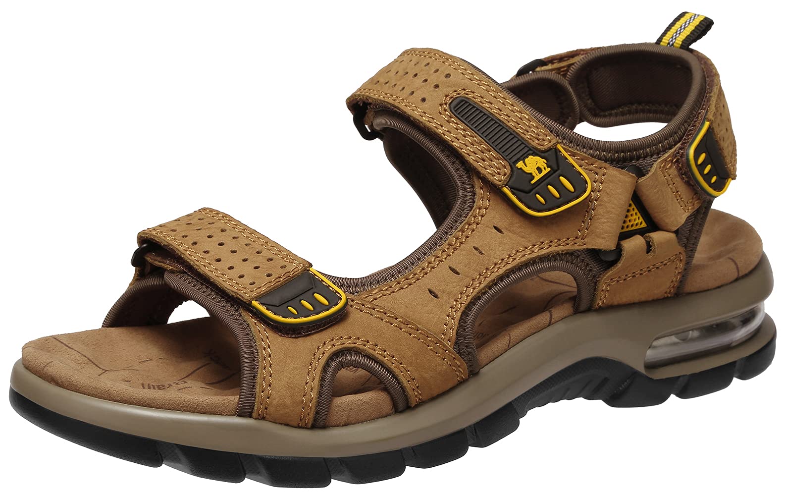 Photo 1 of CAMEL CROWN Men's Leather Sandals for Hiking Walking Beach Treads Water Athletic Outdoor with Premium Air Cushion | Waterproof