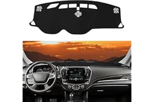 Rilsen Dashboard Cover Mat Custom Fit for 2018-2023 Chevrolet Traverse Dash Cover Nonslip Dash Mat Protector Sunshade No Glare Black