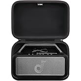LTGEM Hard Travel Cases for Soundcore Boom 2 Outdoor Speaker - Protective Carrying Bag(Inside: 11.8" x 7.5" x 2.2"), Case Only, Black