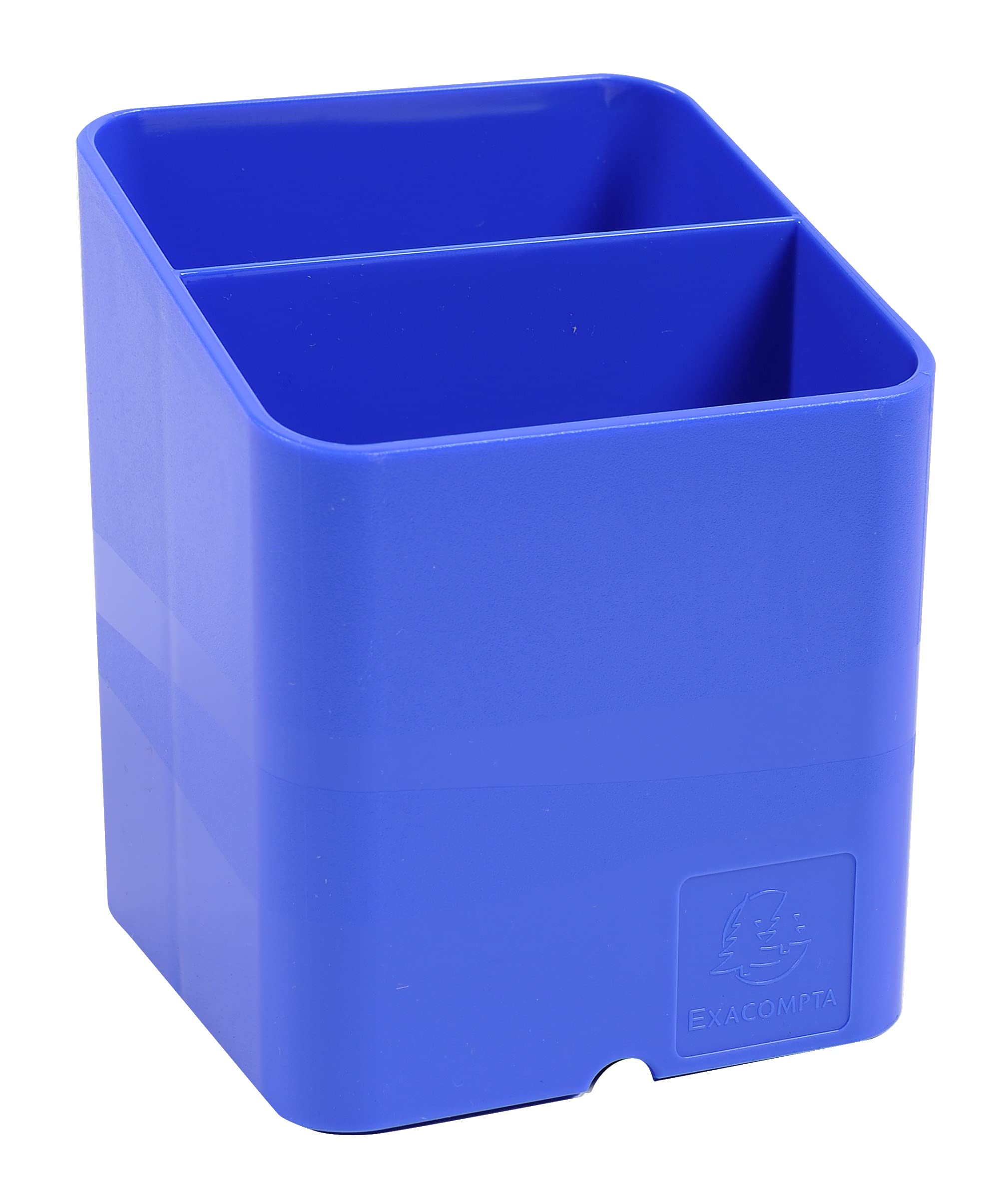 Exacompta - Ref 67779D_PAQ - Iderama Collection - Pen-Cube Pen Pot - 74 x 74 x 93mm in Size, Space-Saving Design, 2 Sections for Desk Organisation - Ice Blue (Pack of 10)