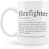 BESERH Firefighter Coffee Mug Cup, Firefighters Gifts for Men Women, Fireman Gifts, Firefighter Definition Ceramic Coffee Mug 11 oz