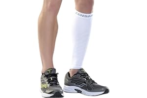 Zensah Calf/Shin Compression Sleeve - Made in the USA Single Leg Compression Sleeve for Shin Splint Relief, Recovery, Running