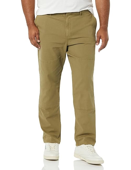 Amazon Essentials Men's Stretch Canvas Double Knee Utility Work Pant (Previously Goodthreads), Dark Olive, 36W x 34L