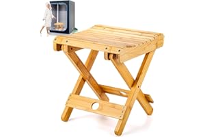 WSBXBB Bamboo Sauna Chair, Portable Steam Sauna Chair Indoor, Steam Sauna Seat, Great for Portable Sauna Box for Home, Steam Sauna Accessories. Outdoor Camping Fishing Beach Chair