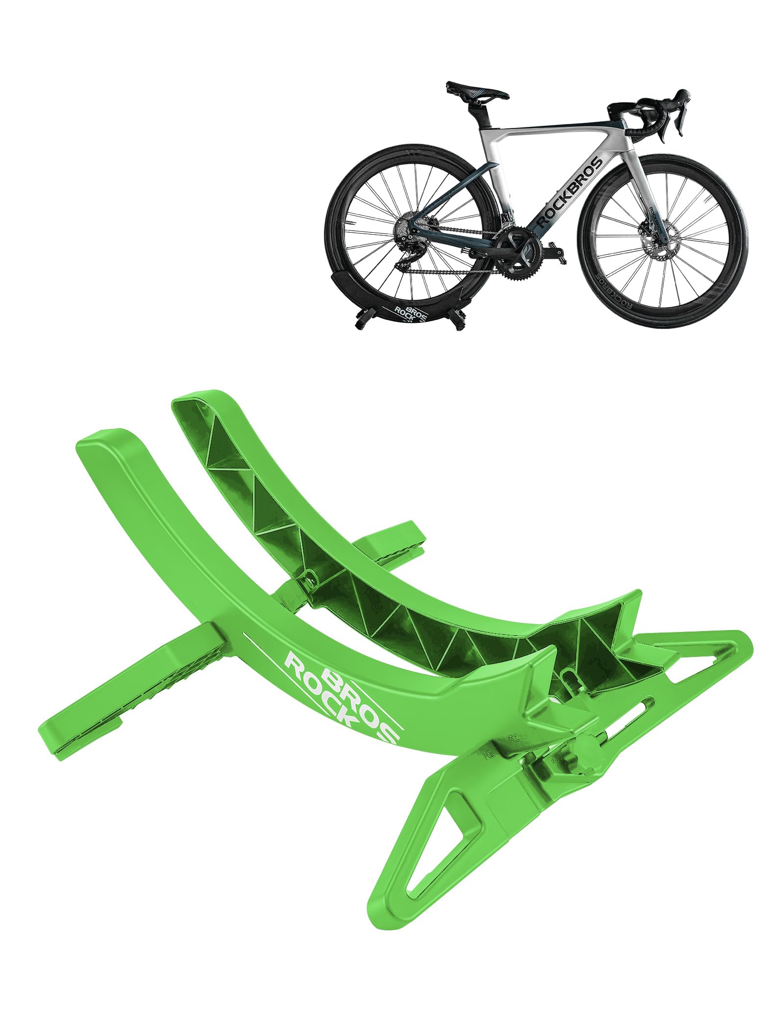 ROCKBROS Bicycle Floor Parking Rack Stand for all 26-80mm Wide Bicycle Tires Road Bike and Mountain Bike Indoor and Outdoor Repair Bike Rack Stand for Storage and Garage