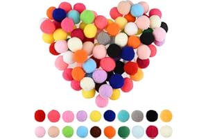 ANPUNAT 200 Pcs Craft Pom Poms 1 Inch Felt Balls for DIY Art Creative Crafts Projects and Decoration(Multicolor)