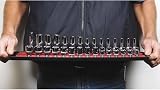 Ernst Manufacturing 8453 Socket Boss 19-Inch Red 3/8 Drive Socket Organizer Tray view 3
