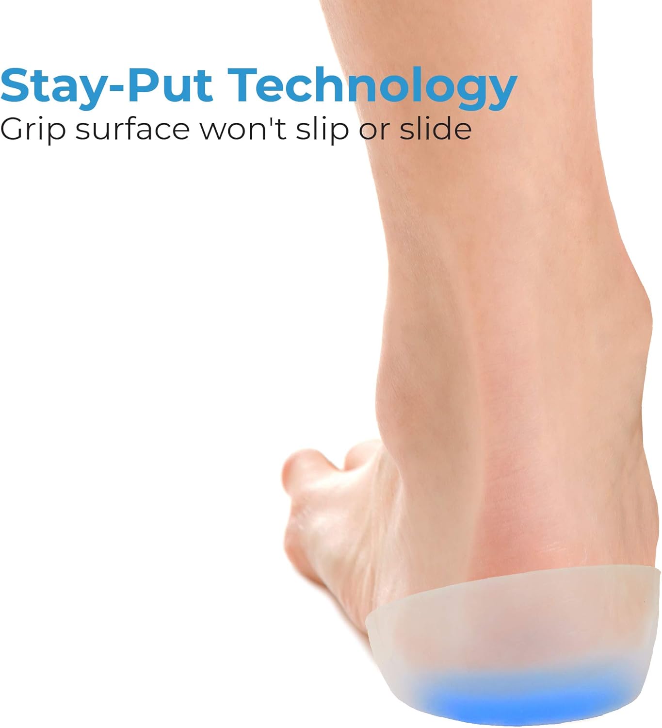 NatraCure Silicone Gel Heel Cup Cushions Size: S/M (1 Pair) - Shoe Insert Pad for Shock Absorption, Heel Spurs & Pain Relief: Health & Personal Care