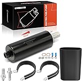 A-Premium Universal External Pump 255LPH High Pressure Inline Fuel Pump with Installation Kit