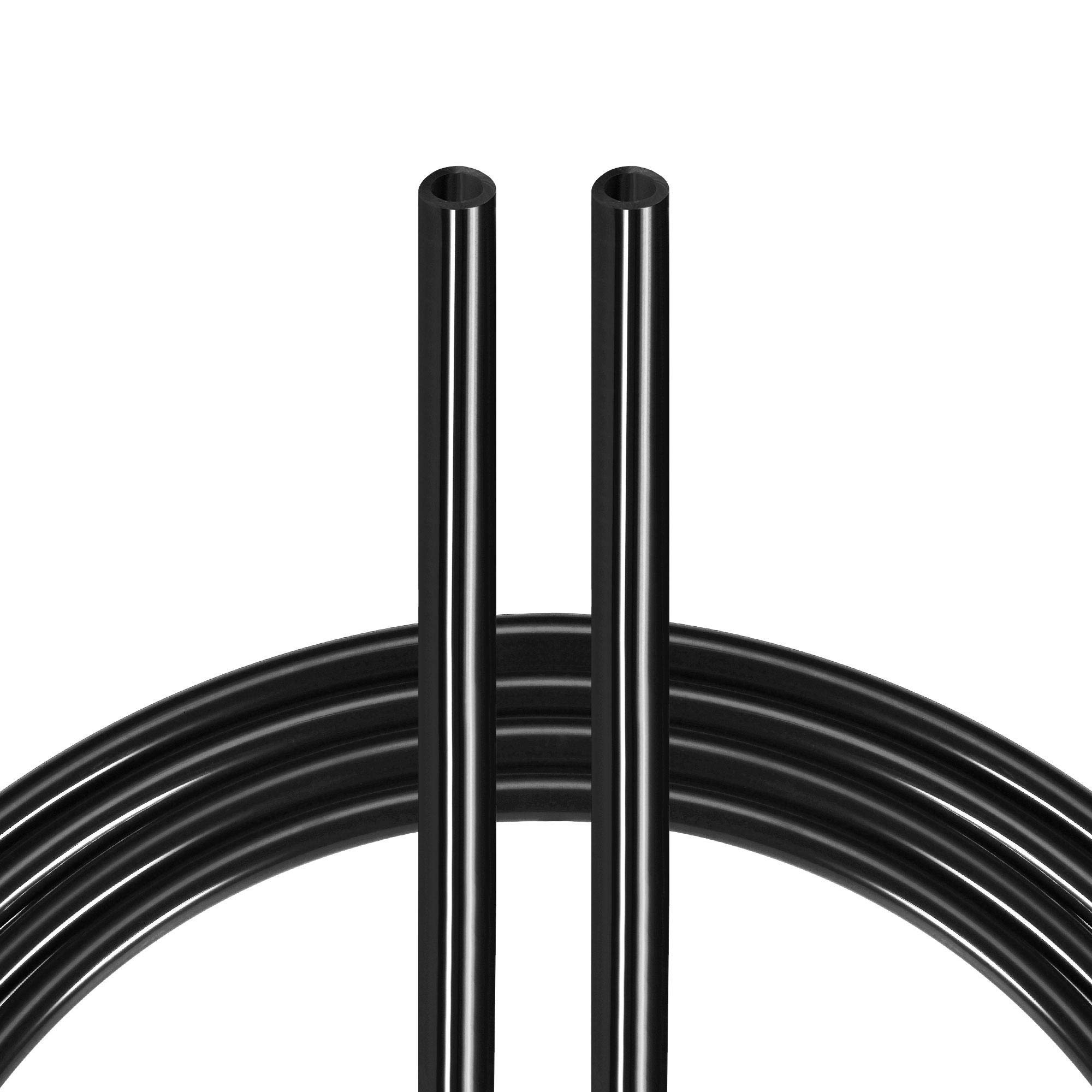 sourcing map Pneumatic Tubing, Air Compressor Tube Hose PU Air Line Hose 5mm ID x 8mm OD x 7.7m/25.2Ft Black