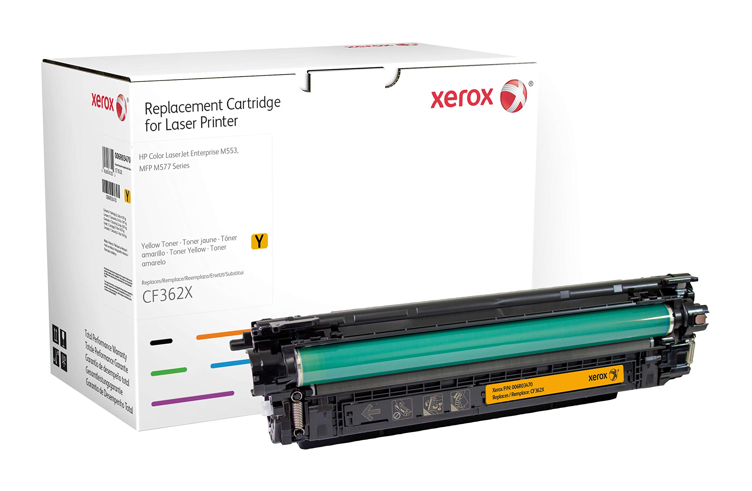 Xerox Compatible High Yellow Toner Cartridge for Use in HP CLJ Enterprise M552/M553/M577 Equivalent to HP 508X/CF362X