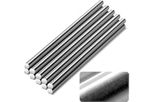 GMOTLSE 304 Stainless Steel Rod, 3/8" Diameter 12" Length Metal Solid Metal Rods for Metal Creative DIY, Aircraft/Ship/Automotive Model Making, Industrial Manufacturing, etc 10Pcs