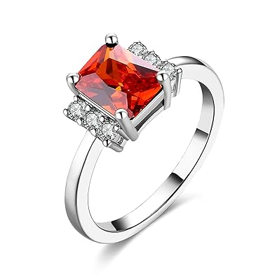 Blisfille Anillo de Microondas Anillo de Oro Blanco Mujer Anillo ...