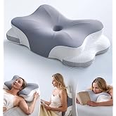 Ultra Pain Relief Cervical Neck Pillow for Sleeping, 5X Support Ergonomic Contour Pillow for Deep Sleep, Cooling Memory Foam Pillows for Adults, Orthopedic Bed Pillow for Side Back, Stomach Sleepers