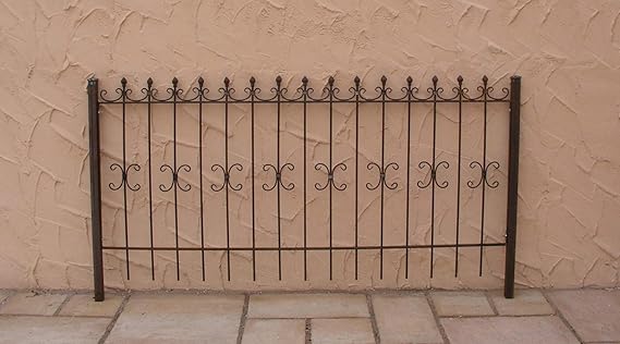 Schmiedeeisen Zaun Eisen Gartenzaun Antik CasselZ100/200 Roh Rost