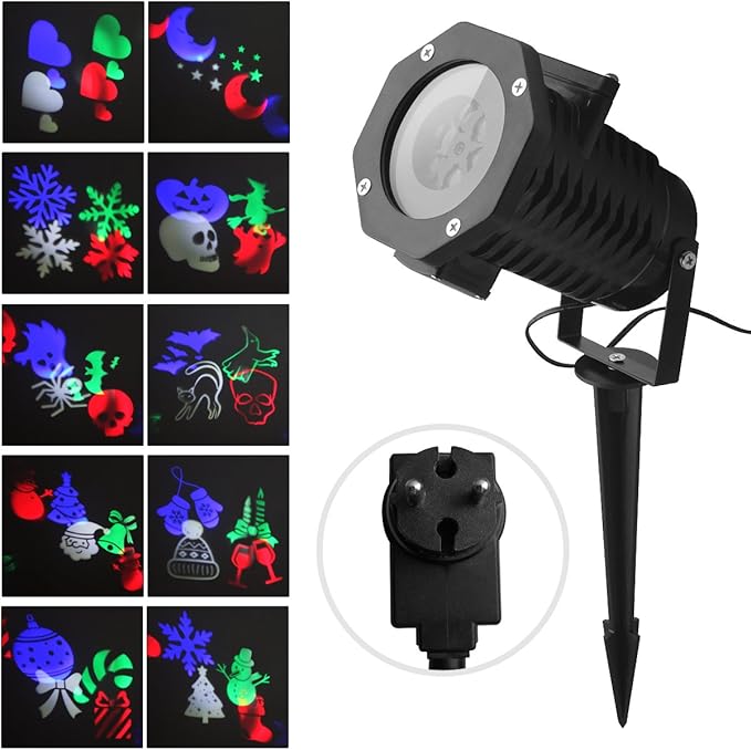 Proyector Luces Navidad Fochea IP65 Lámpara de Proyección Navideño ...