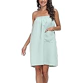sunshinemall Women's Lightweight Bath Shower Wrap Waffle Spa Robes Bathrobe Quick Dry Cover Up with Adjustable Closure