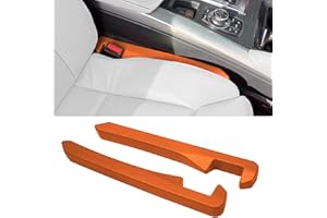 UISKY AA Car Seat Gap Filler 2 Pack, in Between Car Seat Catcher Orange Car Accessories Interior Seat Gap Fillers with Seat Belt Holes Car Gap Strip Stop Cellphone Wallet Keys Coins from Dropping(Orange)