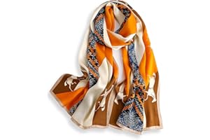 PoeticEHome 100% Mulberry Silk Long Scarf - Women's Large Oblong Shawl for Head, Neck, and Hair Wrap, with Gift Packaging
