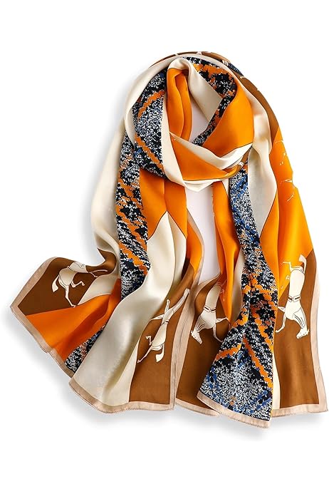 Amazon.com: MEISEE 100% Mulberry Silk Long Scarf for Women Large 