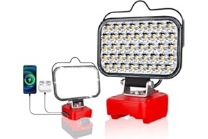 EDTRAN Work Light for Craftsman V20 Battery,84W 8000LM Portable Cordless Floodlight with USB&Type C Fast Charging Port for Craftsman Tools,LED Spotlight for Camping,Fishing,Workshop