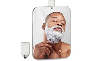 canhard Shower Mirror Fogless, Mirrors for The Shower(Medium 6x8 inch) Small Wall Mirror for Camping; Unbreakable Travel Shaving Mirrors for Shower, Outdoor Plastic Miroir for Shave,Handheld Miroir