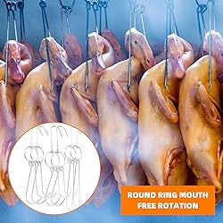 DEELEDM 12Pcs Meat Hook and Double Roast Duck