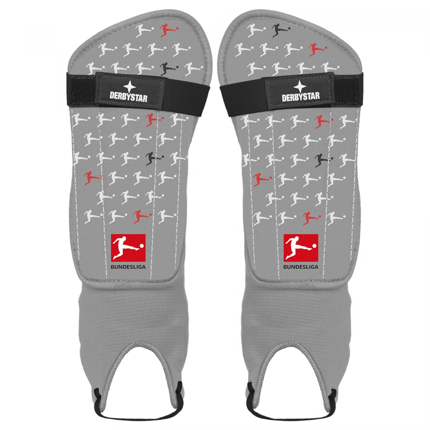 Derbystar Shin Guards-853004 Shin Guards Grau/Schwarz/Rot L