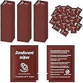 Travel Deodorant Wipes Individually Wrapped,Body Wipes to Clean Skin for Women Men（Coconut,pack of 50)