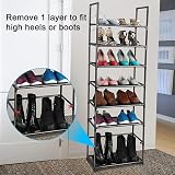 esonstyle 8 Tier Shoe Rack 16-20 Pairs Tall Narrow Organizer view 6