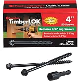 FastenMaster FMTLOK04-50 4 Screws Steel Hex Head 50 / Box, Black, Count