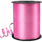 Vispad Pink Curling Ribbon - 500 Yard Valentines Gift Wrapping Ribbon for Balloons & Flowers