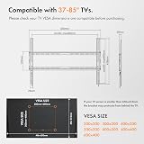 VonHaus TV Wall Bracket 37-85" Ultra-Slim Flat Mount 70kg VESA 200x200-600x400 view 3