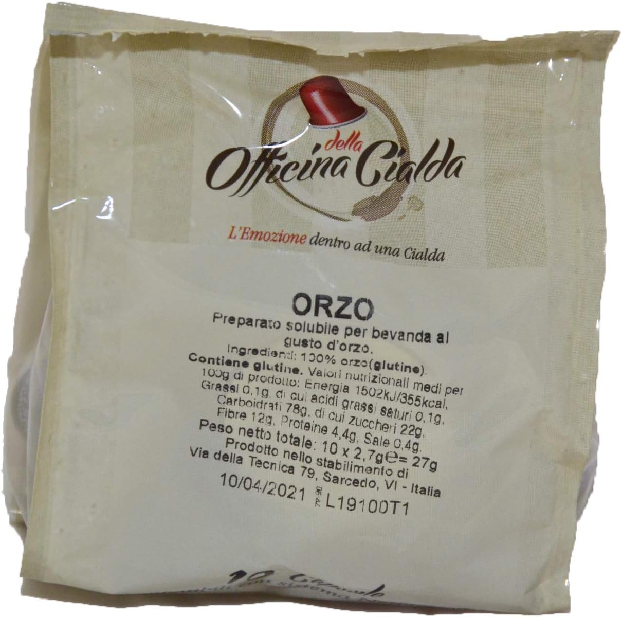 ODC Made in Italy Kit of 100 Capsule Taste Barley Compatible with NESPRESSO Coffee Machines.