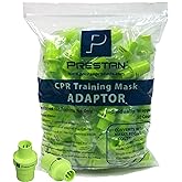 PRESTAN CPR Training Masks, 50-Pack Adaptor | Maintain hygienic rescue-breath practice with a single-use one-way valve and airway filter for first responder training.