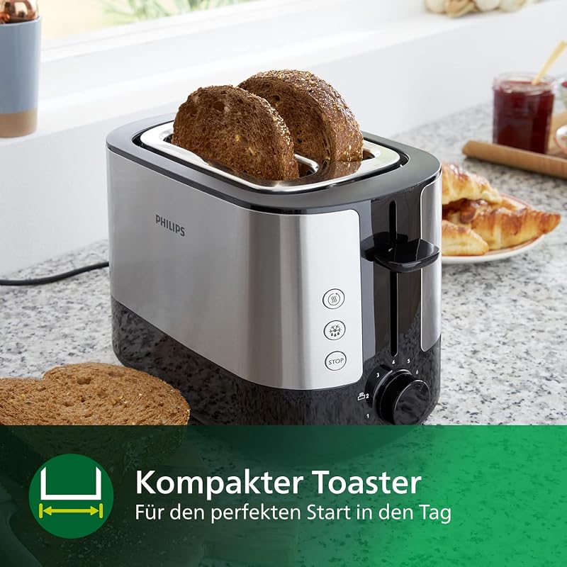 Toaster, Edelstahl, 7 Bräunungsstufen