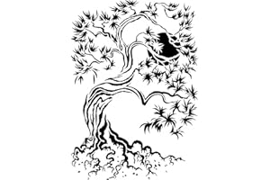 CAPTIVE DECALS Twisting Tree 4 pcs 3 Inch Black Fused Glass Decals