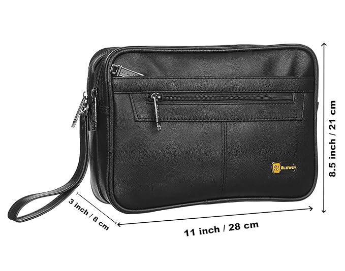 Blowzy Multipurpose Messenger Bag Cash Pouch Travel Pouch for Unisex (Black)