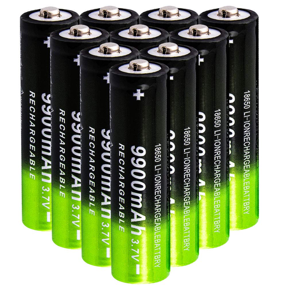 10 PCS 18650 9900mAh Powerful Battery Liion 3.7v 18650 Rechargeable