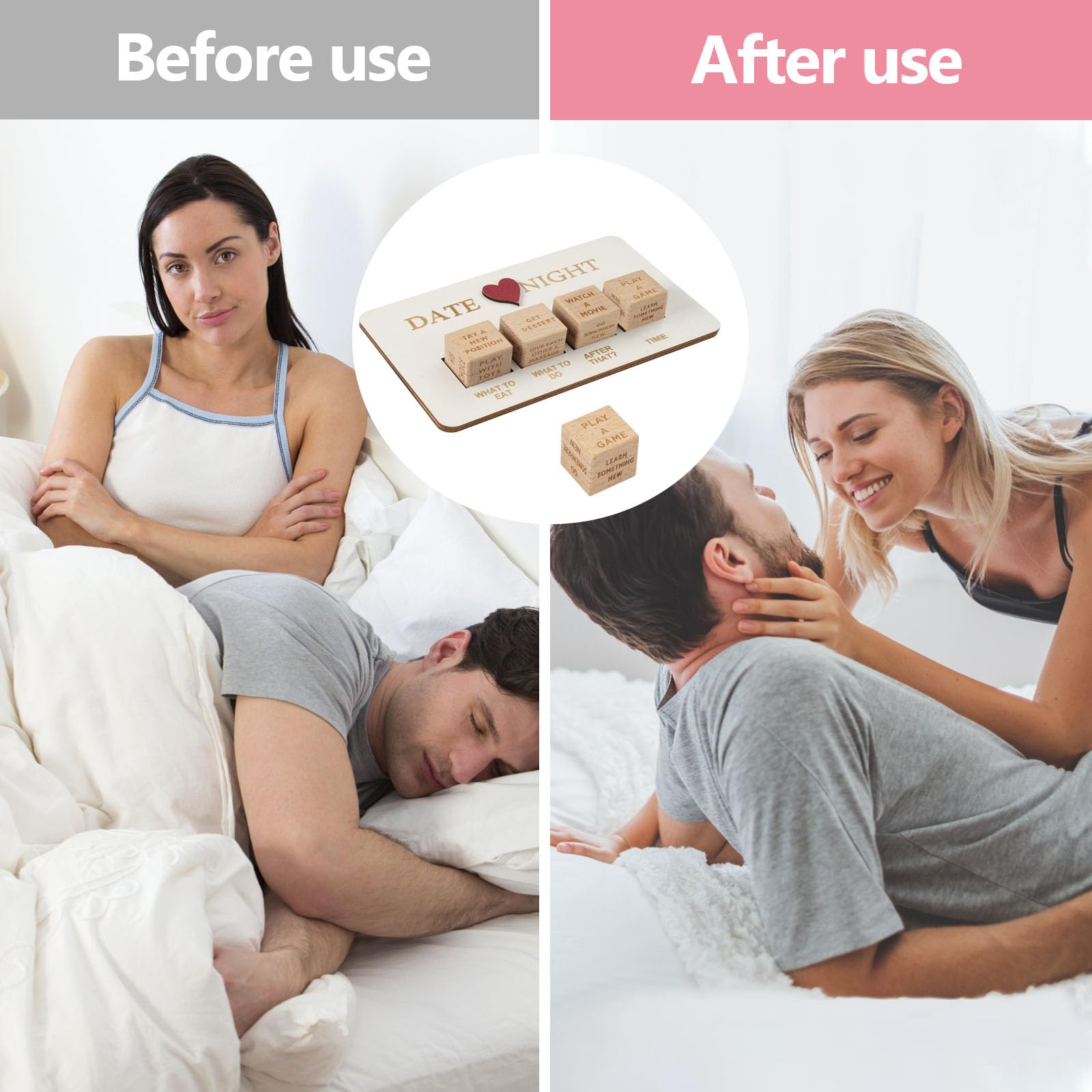 Date Night Fun: Wooden Love Dice, Food & Date Ideas, Gifts for Couples