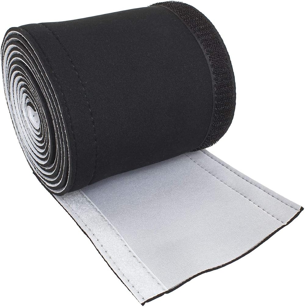 iGadgitz Home U6938 Neoprene Cable Sleeve 150cm Black White Reversible Wire Wrap