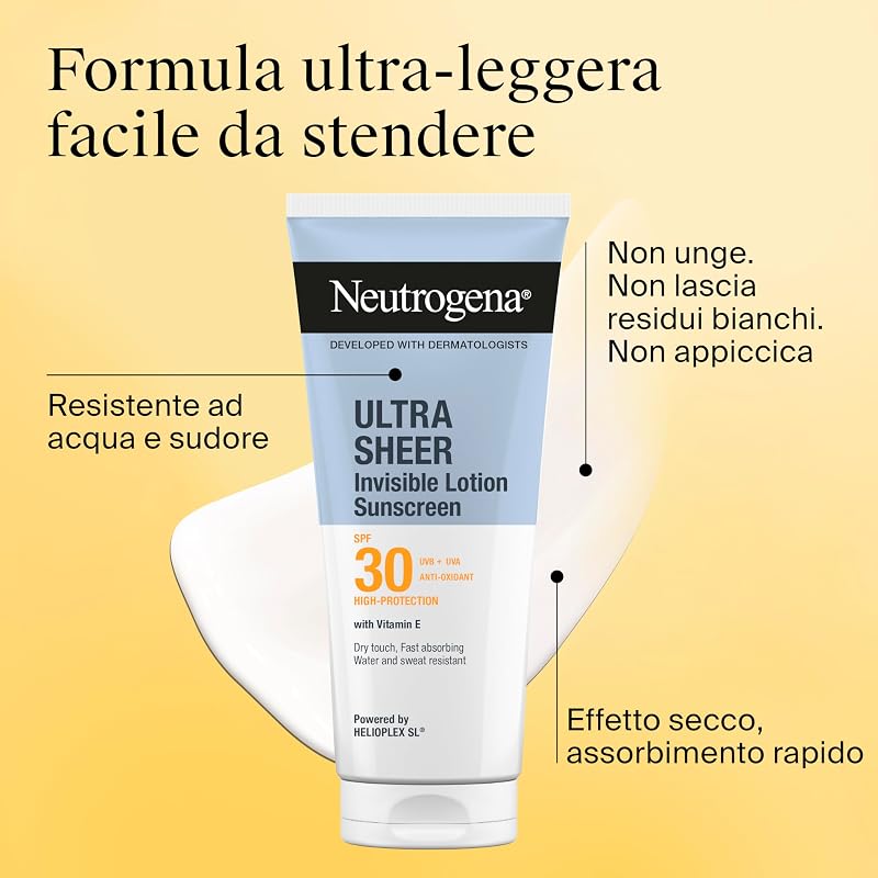 Ultra Sheer Lozione Invisibile Crema Solare SPF 30, 200 ml
