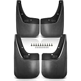A-Premium Mud Flaps Compatible with GMC Sierra 1500, Sierra 2500 HD 3500 HD | Pickup, No Drilling Required Splash Guards with Accessories , Set of 4 Front and Rear Mudguards