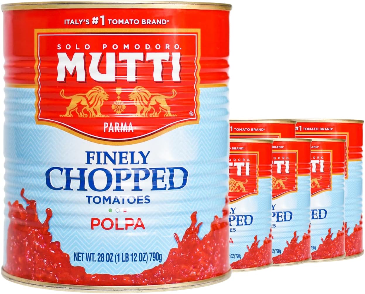 Mutti Crushed Tomatoes (Polpa), 28 oz. 6 Pack Italy’s 1 Brand of