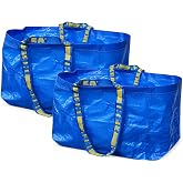 IKEA FRAKTA Carrier Bag, Blue, Large Size Shopping Bag 2 Pcs Set