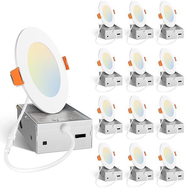 AMICO 12 PACK 4 INCH 5CCT ULTRA-THIN LED...